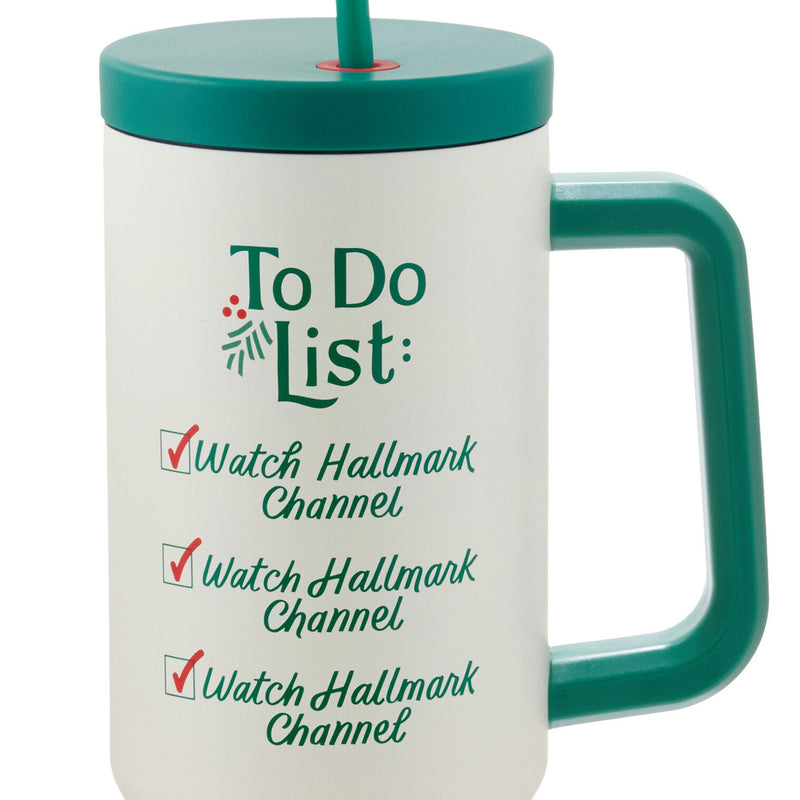 Hallmark Channel To-Do List Travel Mug With Straw, 40 oz.