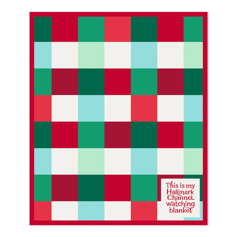 Hallmark Channel Watching Plaid Blanket, 50x60