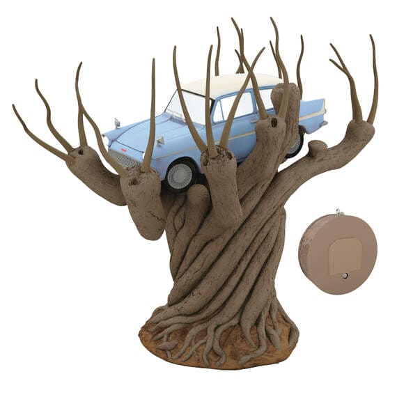 Harry Potter and the Chamber of Secrets™ Collection Flying Ford Anglia in the Whomping Willow™ Tree Topper With Light and Sound