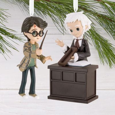 Harry Potter™ and Garrick Ollivander™ Hallmark Ornaments, Set of 2