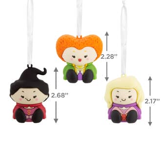 Disney Hocus Pocus Mary, Winifred and Sarah Sanderson Ornaments, Set of 3