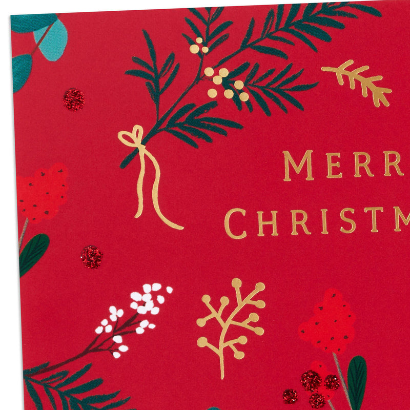 Holiday Berries and Greenery Boxed Christmas Cards, Pack of 16