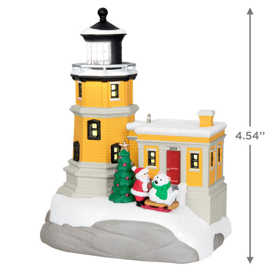 Holiday Lighthouse 2024 Ornament With Light