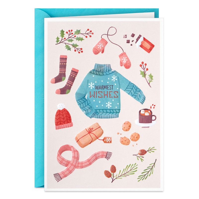 Warmest Wishes Sweater Packaged Christmas Cards, Set of 5