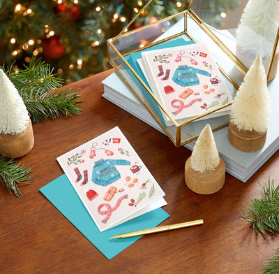 Warmest Wishes Sweater Packaged Christmas Cards, Set of 5