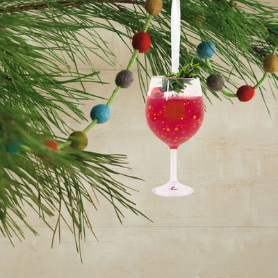 Holiday Wine Goblet Hallmark Ornament