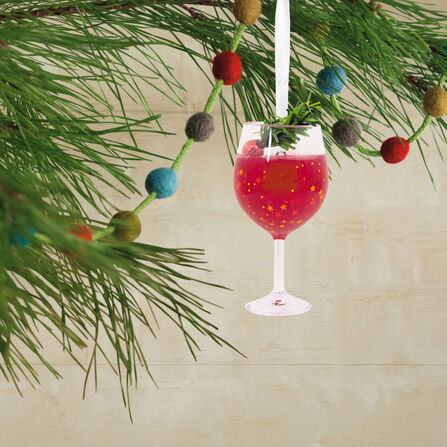 Holiday Wine Goblet Hallmark Ornament