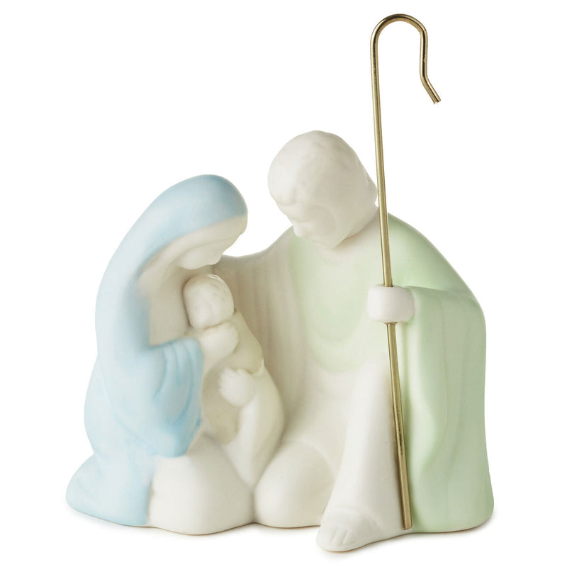 Holy Family and Stable Nativity Figurines, Set of 2