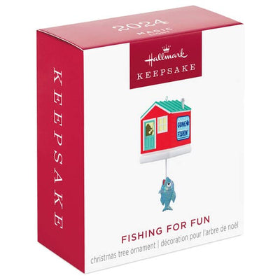 Mini Fishing for Fun Ornament With Light, 1.39"