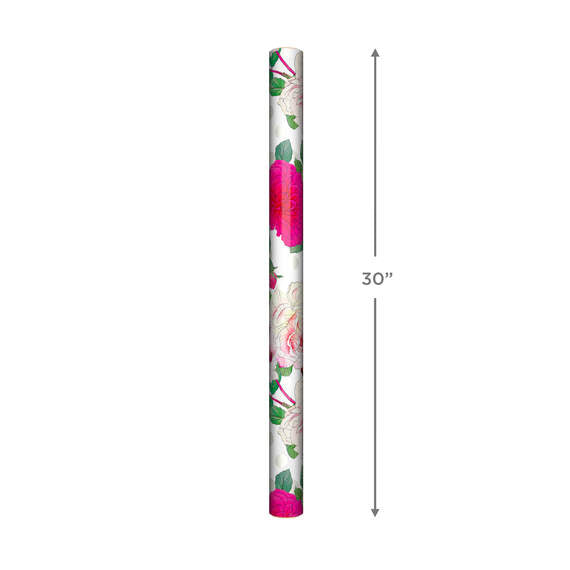 Illustrated Roses Wrapping Paper, 20 sq. ft.