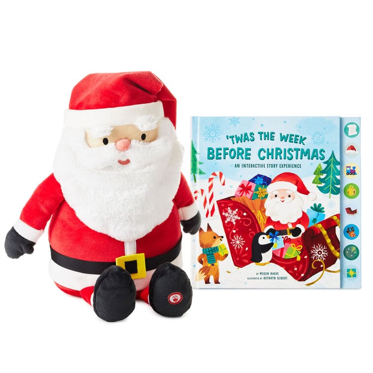 ’Twas the Week Before Christmas Interactive Santa Plush and Book With Sound