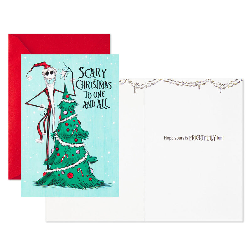 Disney Tim Burton’s The Nightmare Before Christmas Frightfully Fun Boxed Christmas Cards, Pack of 16