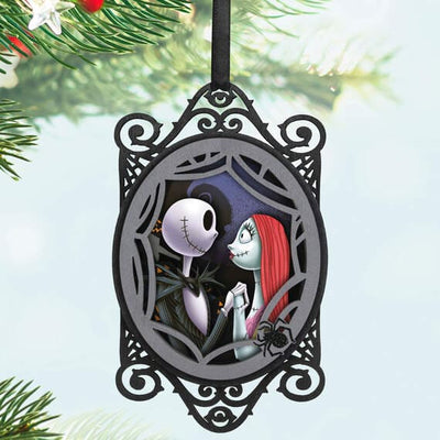 Disney Tim Burton's The Nightmare Before Christmas Jack and Sally Papercraft Ornament