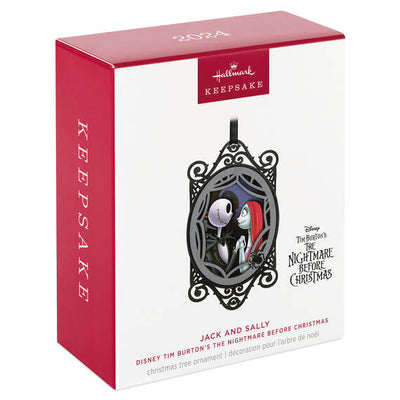 Disney Tim Burton's The Nightmare Before Christmas Jack and Sally Papercraft Ornament