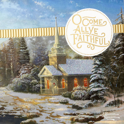 Thomas Kinkade Country Church Religious Boxed Christmas Cards, Pack of 16