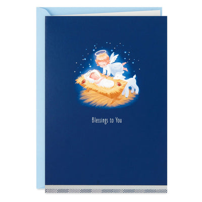 Little Angel and Baby Jesus Boxed Christmas Cards, Pack of 16