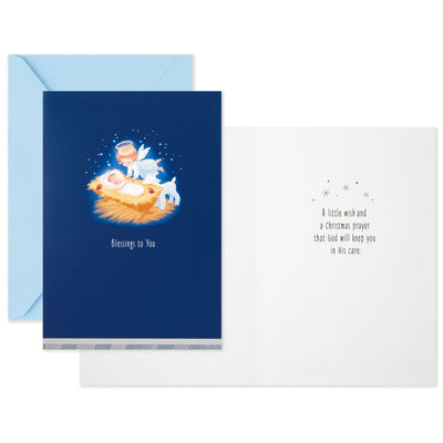 Little Angel and Baby Jesus Boxed Christmas Cards, Pack of 16