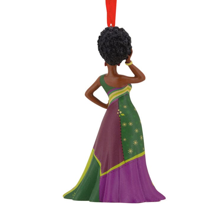 Mahogany Black Fashion Woman Hallmark Ornament