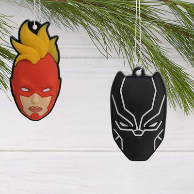 Mini Marvel Super Heroes Tree Topper and Ornaments, Set of 5