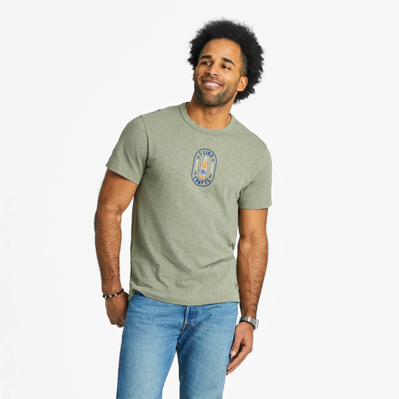 I Like Crafts Label Textured Slub Tee Men&