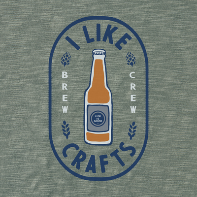 I Like Crafts Label Textured Slub Tee Men's