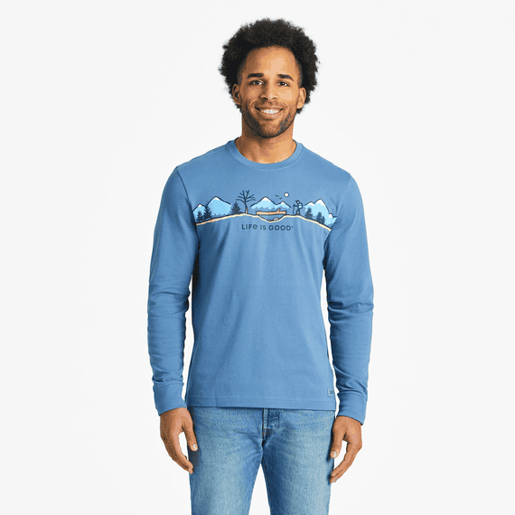 Log Bridge Hike Vista Long Sleeve Crusher Tee Men&