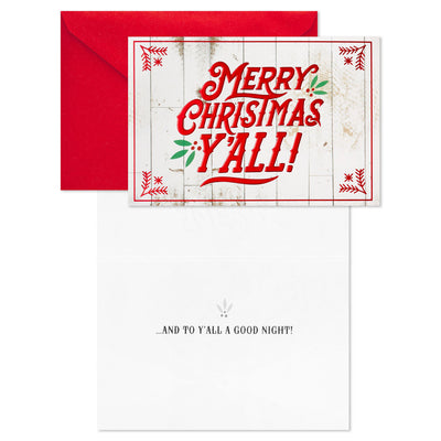 Merry Christmas, Y'all Boxed Christmas Cards, Pack of 16