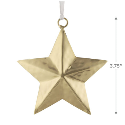 Signature Gold Star Metal Hallmark Ornament