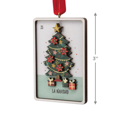 Vida Lotería Card Wood Hallmark Ornament