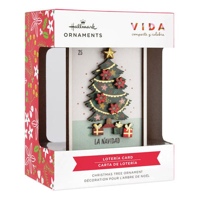 Vida Lotería Card Wood Hallmark Ornament