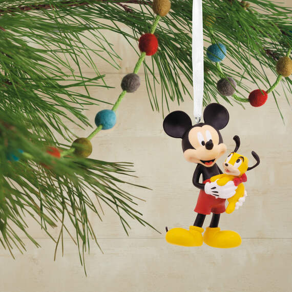 Disney Mickey Mouse Holding Puppy Ornament