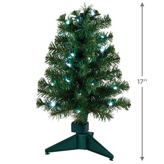 Mini ShowToppers Evergreen Christmas Tree With Light, 17"