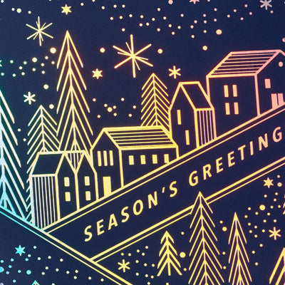 Sparkling Homes at Night Boxed Christmas Cards, Pack of 16