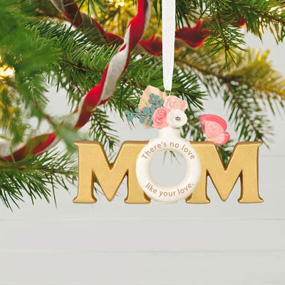 Mom's Love Porcelain Ornament