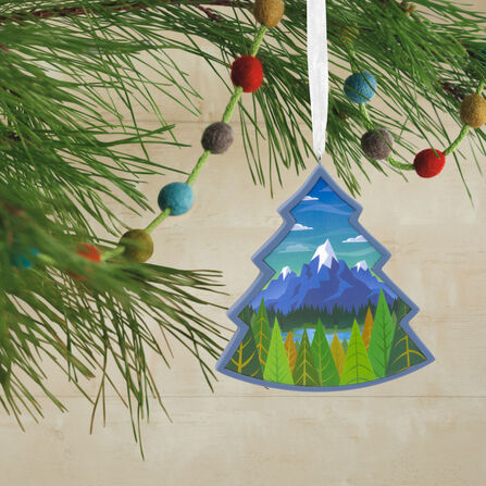 Mountain Scene Tree Hallmark Ornament