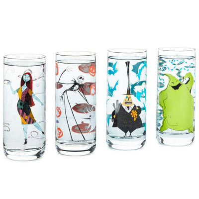 Disney Tim Burton's The Nightmare Before Christmas Color-Changing Drinking Glasses, Set of 4