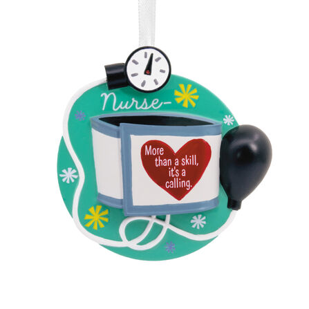 Nursing is a Calling Blood Pressure Cuff Hallmark Ornament