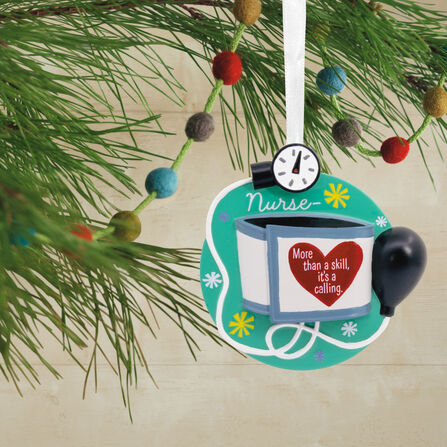 Nursing is a Calling Blood Pressure Cuff Hallmark Ornament