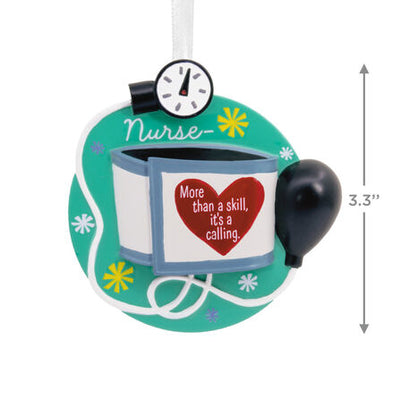 Nursing is a Calling Blood Pressure Cuff Hallmark Ornament