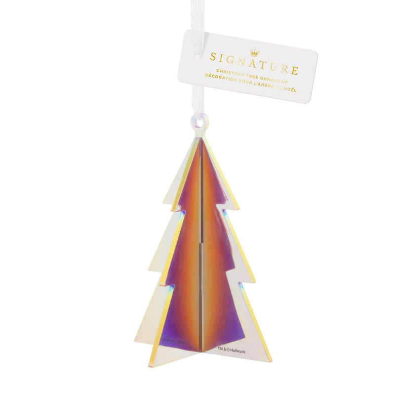 Signature Iridescent Orange Tree Acrylic Hallmark Ornament