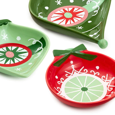 Christmas Ornament-Shaped Dishes, Set of 3