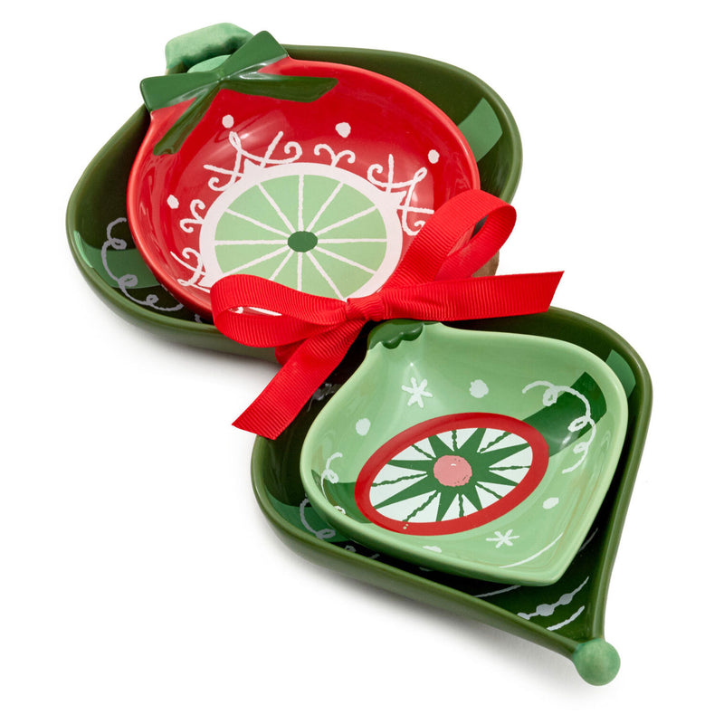 Christmas Ornament-Shaped Dishes, Set of 3