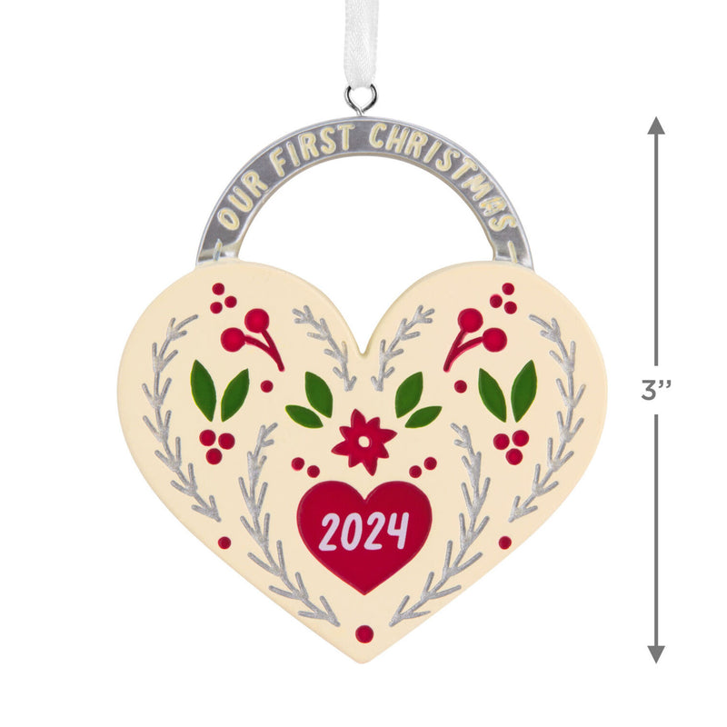 Our First Christmas Heart 2024 Hallmark Ornament