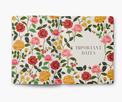 12-Month Appointment Notebook - Roses 2025