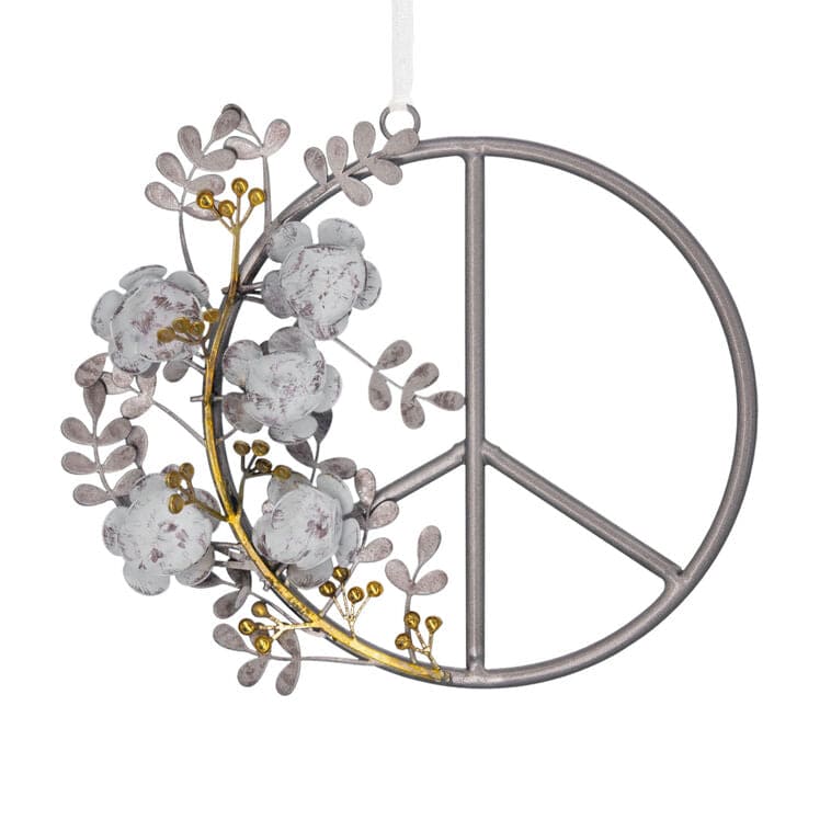 Signature Peace Symbol Metal Hallmark Ornament