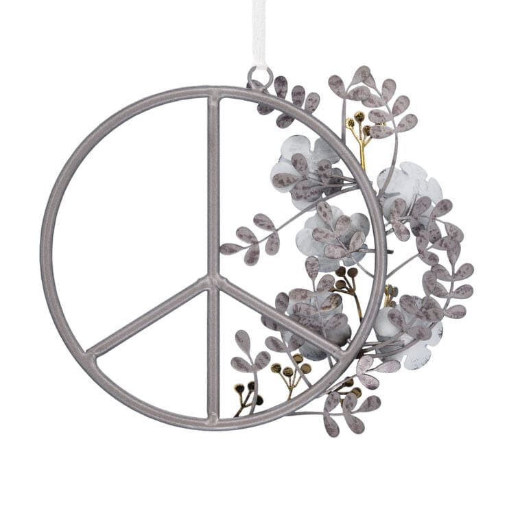 Signature Peace Symbol Metal Hallmark Ornament