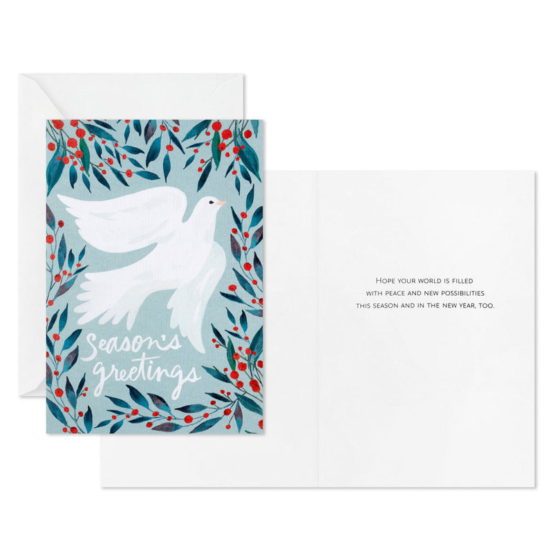 Watercolor Dove Packaged Christmas Cards, Pack of 5