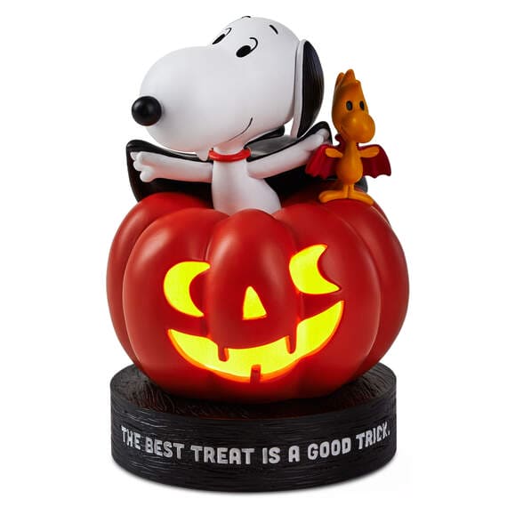 Vampire Snoopy and Woodstock Halloween Figurine With Light