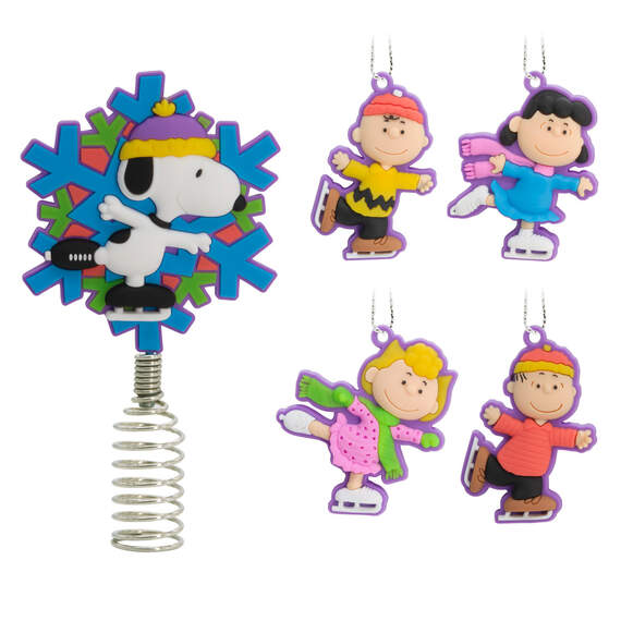 Mini Peanuts®  Tree Topper and Ornaments, Set of 5