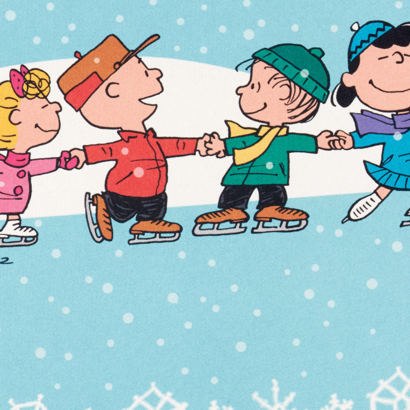 Peanuts® Gang Ice-Skating Blank Christmas Note Cards, Pack of 10